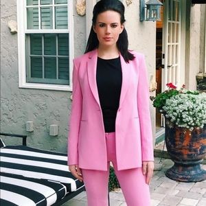 Theory Power Stretch Crepe Blazer in Pink